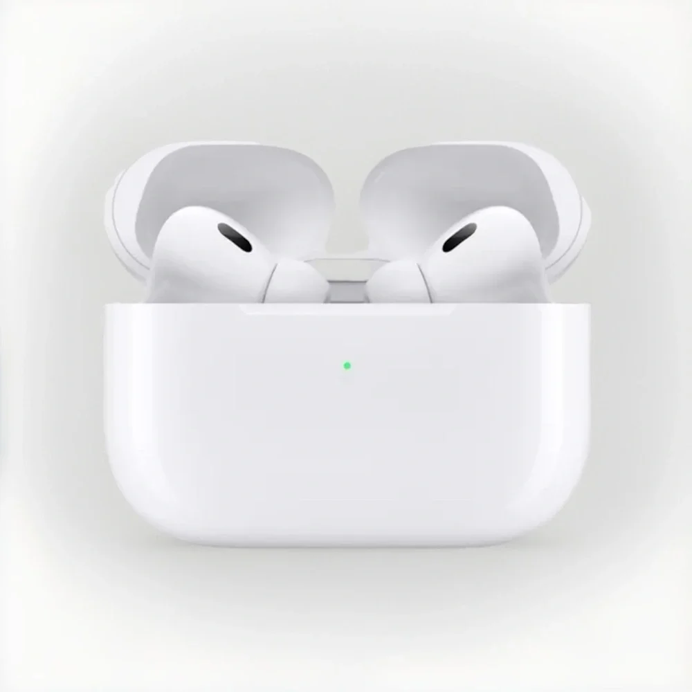 Sleek White Wireless Earbuds with Case